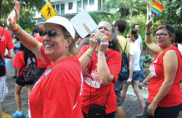 PRIDE WITH NO PREJUDICE. LGBT community and supporters celebrates their pride at the Come Out with Pride event in downtown Orlando. This year proved to be the most popular yet with an estimated turnout of 120,000 people, according to Orlando Police Department.