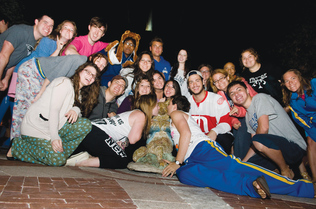 In the wee hours of Fox Day 2012, excited students celebrate the beginning of the most beloved day on Rollins campus.