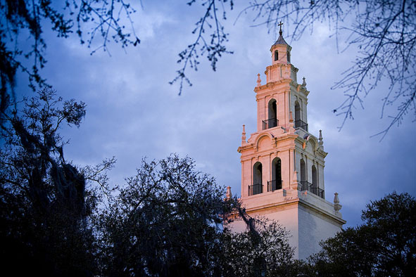 knowles-chapel-bell-tower-at-twilight